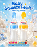 90ML Newborn Baby Feeding Bottle Toddler Safe Silicone Squeeze Feeding Spoon Milk Cereal Bottle Baby Training Feeder/Fruit Feeder (Orange/90 ml) (PACK OF 1