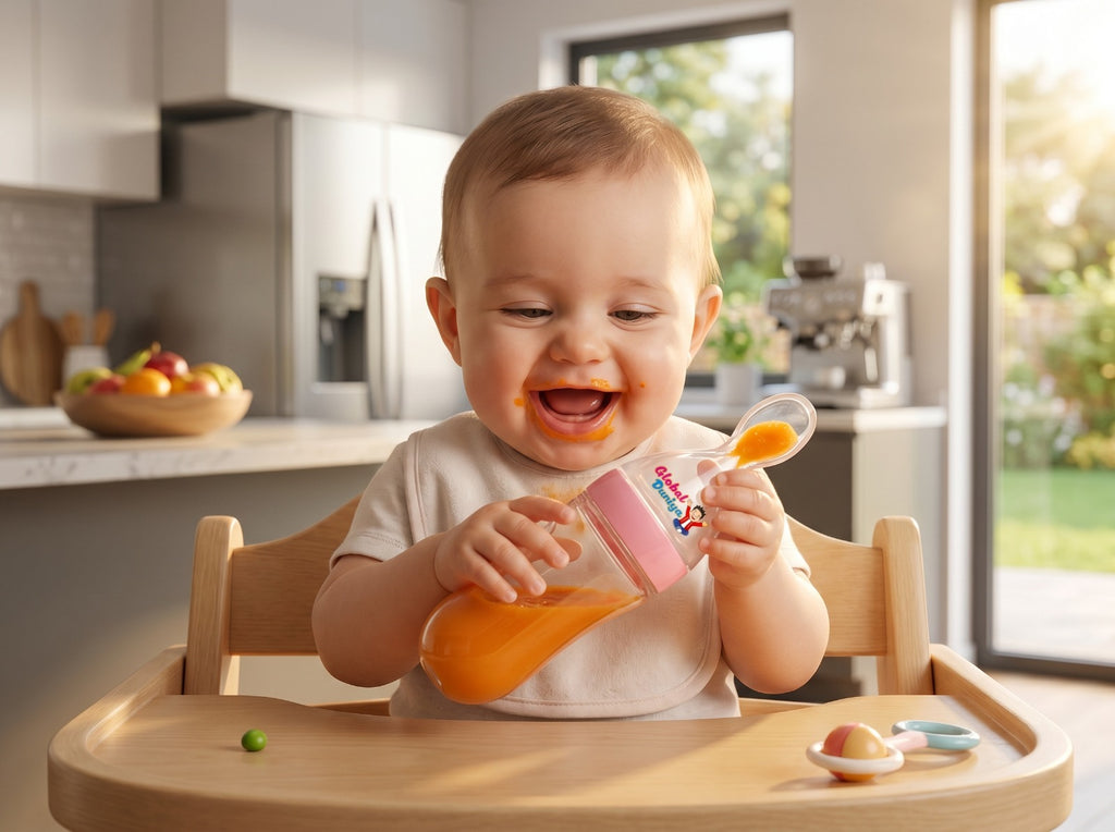 Baby Silicone Squeeze Spoon Bottle / Food Feeder
