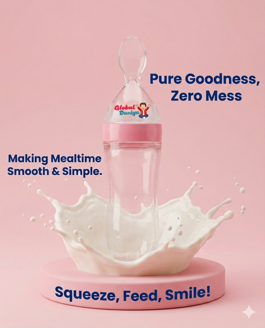 Baby Silicone Squeeze Spoon Bottle / Food Feeder