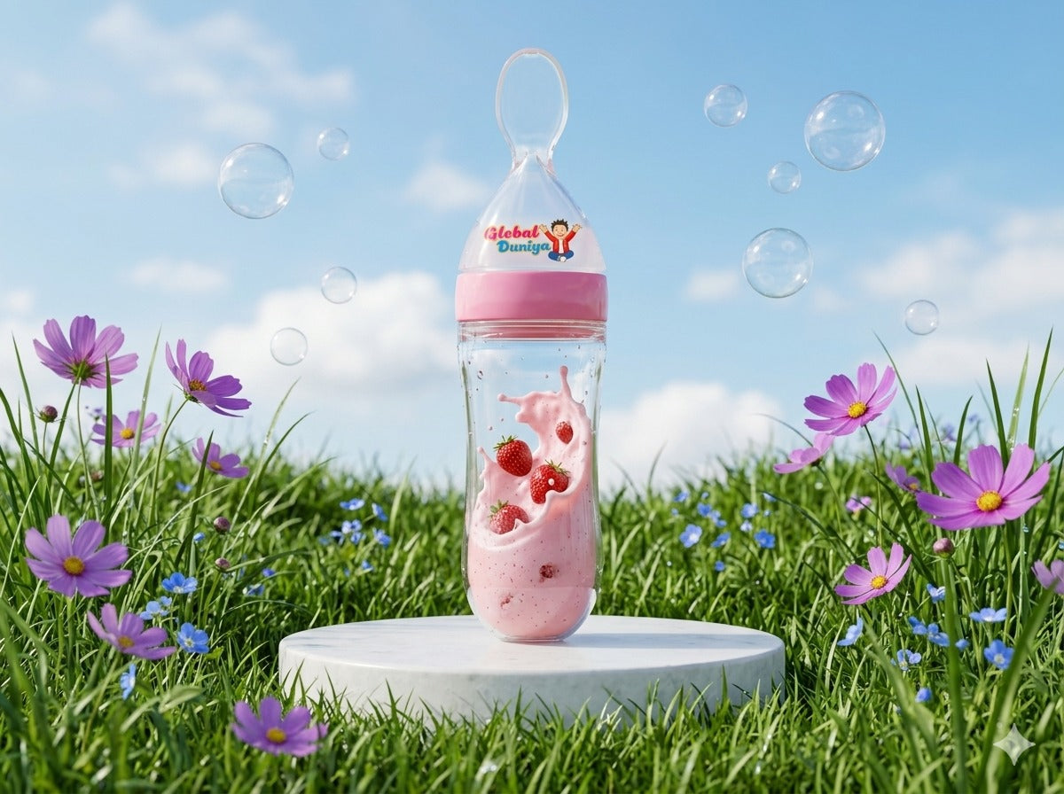 Baby Silicone Squeeze Spoon Bottle / Food Feeder