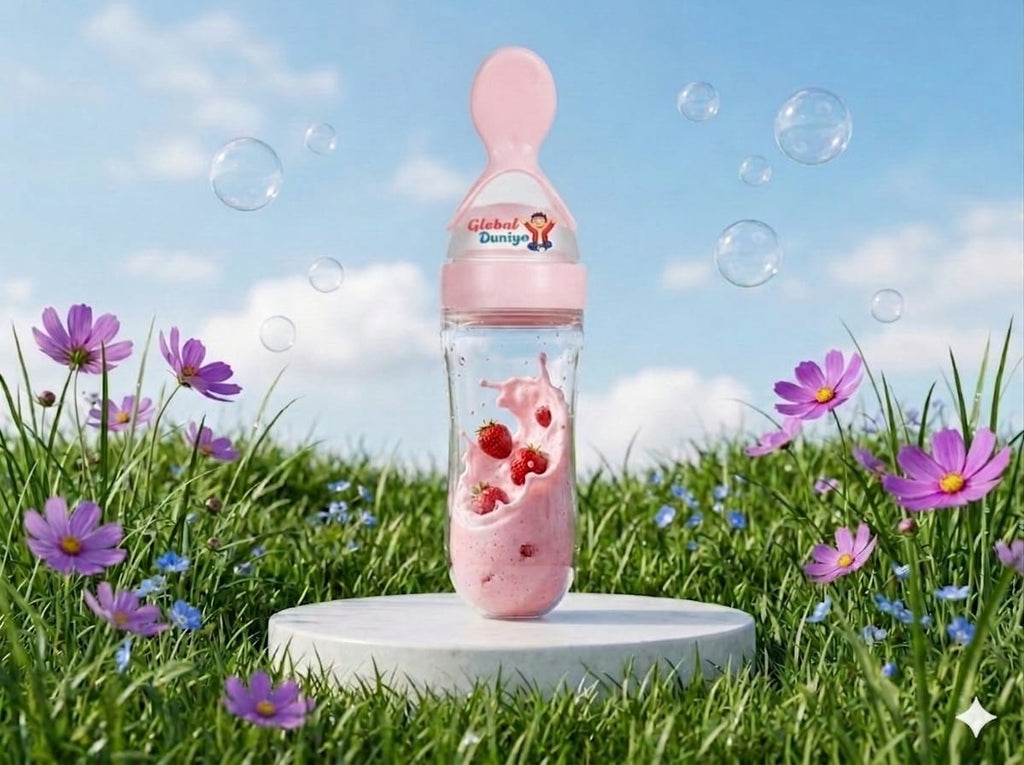 Silicone Baby Food Dispensing Spoon Bottle for Infants