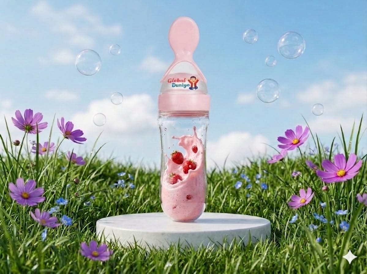 Silicone Baby Food Dispensing Spoon Bottle for Infants